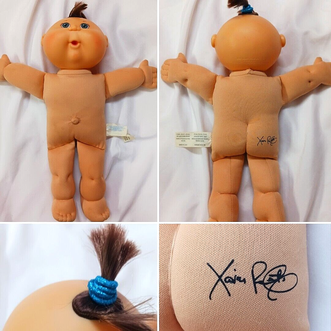 2004 BABY CABBAGE PATCH DOLL WITH BABY HAIR ON TOP OF HEAD XAVIER