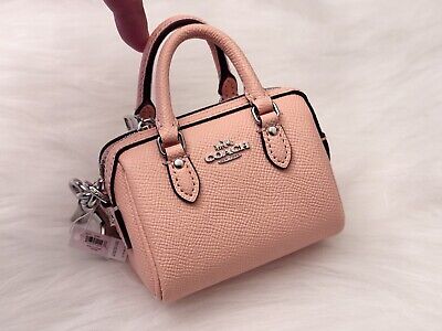 NWT Coach CU279 Mini Rowan Satchel Bag Charm Faded Blush NWT Coach CU279 Mini Rowan Satchel Bag Charm Faded Blush