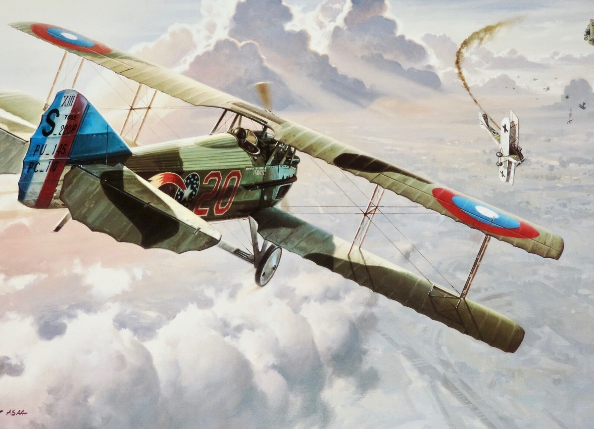 Roy Grinnell - American Fighter Aces - UNFRAMED - WW I Aviation