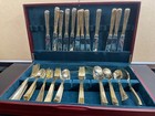 Wallace Gold Silverware set lot of 65 pieces in case please see pics — photo 2