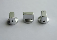 10pcs Silver Davies Style 1/4" Guitar Effects Pedal Knobs AMP Amplifier Knob