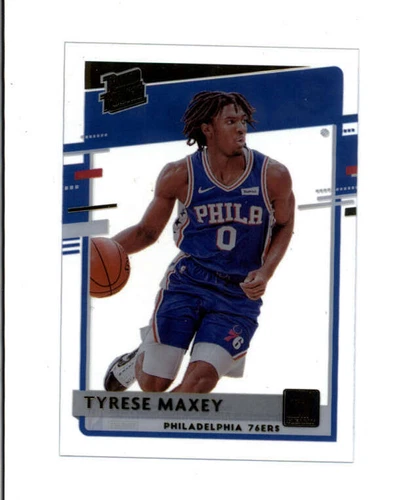 TYRESE MAXEY 2020/21 PANINI CLEARLY DONRUSS #74 RATED ROOKIE GOLD RC BC9557
