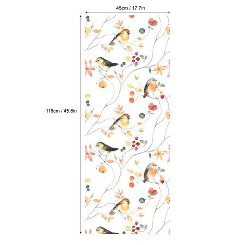 Floral Privacy Static Cling Frosted Stained Window Film Glass Sticker 18"x45" - Picture 10 of 24