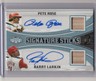 2024 Leaf Lumber Signature Sticks 2 Auto Platinum Pete Rose Barry Larkin 6/6