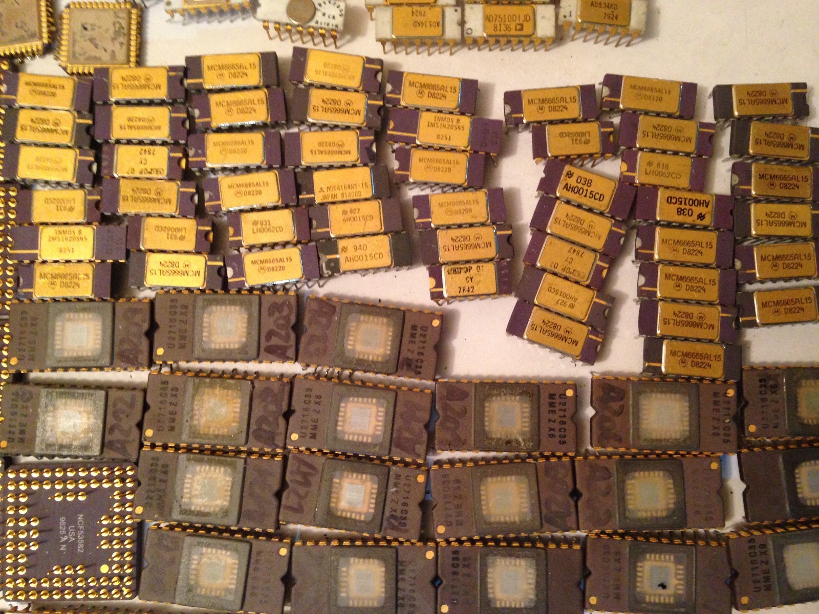 5 Lbs  Gold Recovery Scrap .. CPU Hybrid Module IC Gold Tops White Ceramic      - Picture 10 of 12