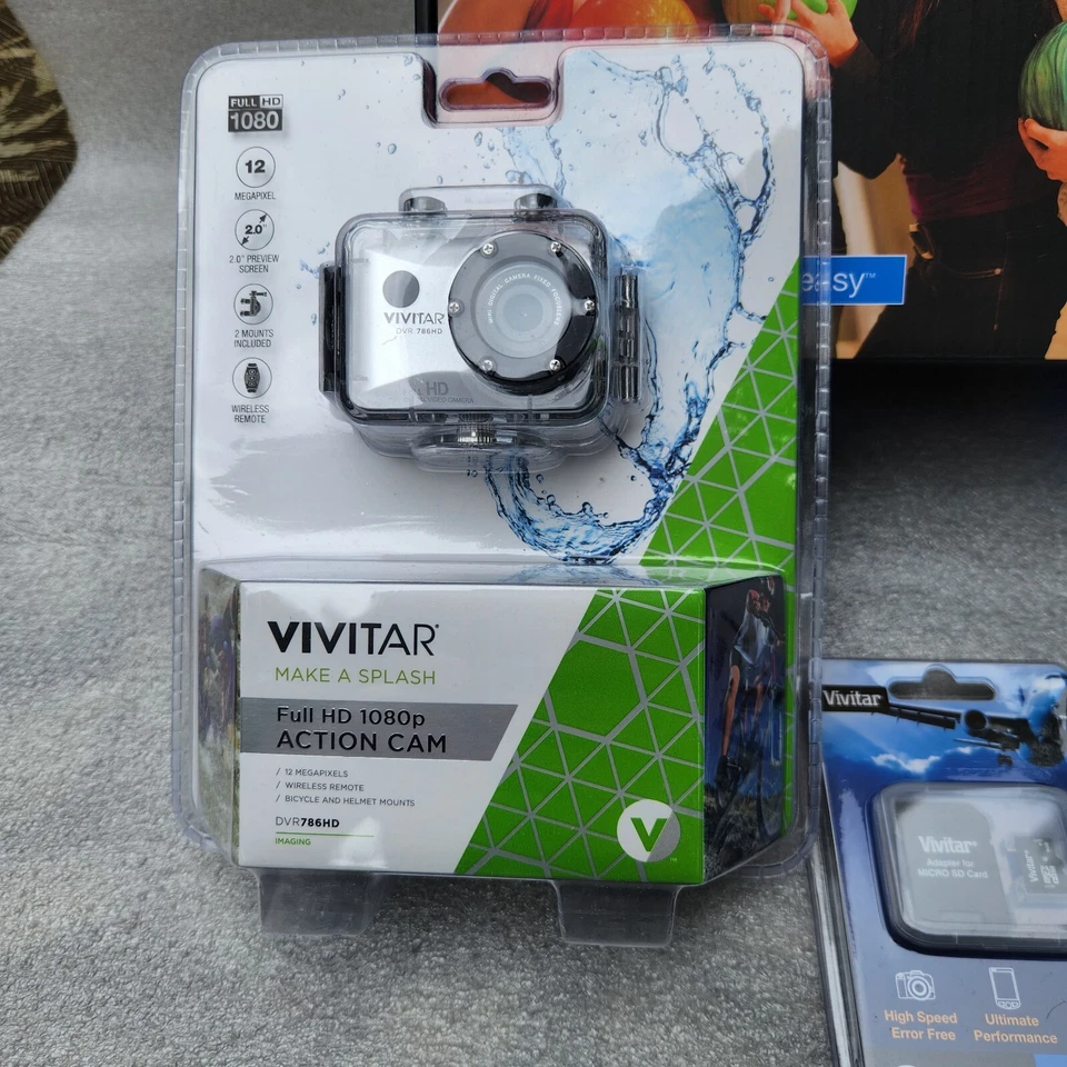 VIVITAR DVR786HD -12 Megapixel, HD 1080p Action Camera. Waterproof, 8 GB, Tripod - Image 2 of 4