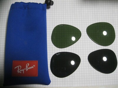 2 Paar Gläser Sonnenbrillen Gläser für Ray Ban Aviator Shooter Brillenfassung 62