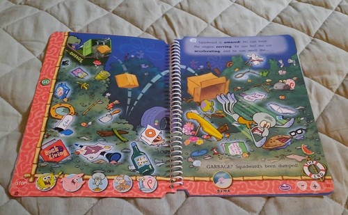 LeapFrog Leap 2 Reading Sponge Bob Salty Sea Stories Activity Book & Cartridge - Picture 11 of 17
