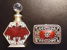 Vintage Jewelry Box and Perfume Bottle