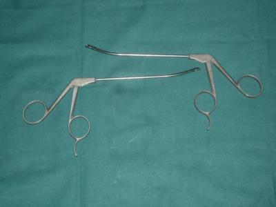 2 x Shutt  Linvatec Shutt B Scoop Forceps 3.4mm dia 130mm 1.1412 Left +1.1422 R