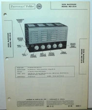 SAMS PHOTOFACT FOLDER 188-9 DON MCGOHAN MODEL MG-30-B