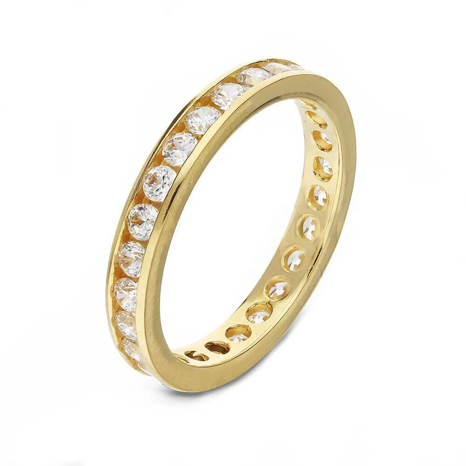 Bague Veretta En Or Jaune 18 Carats Avec Zircons Blancs Pour Femme - Photo 1/1