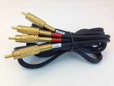 1 PIECE - 2 RCA MALE TO 2 RCA MALE 5FT CABLE - STEREO - GOLD-PLATED  Z214216G