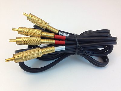 1 PIECE - 2 RCA MALE TO 2 RCA MALE 5FT CABLE - STEREO - GOLD-PLATED # Z214216G