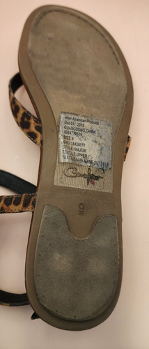 CURFEW - Brown Animal (Cheeta) Print Sandles - CUTE - Size 9 - See Pics. - Picture 3 of 4