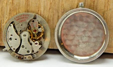 Vintage Everbrite 17 jewel bumper automatic wrist watch movement w/ dial & hands