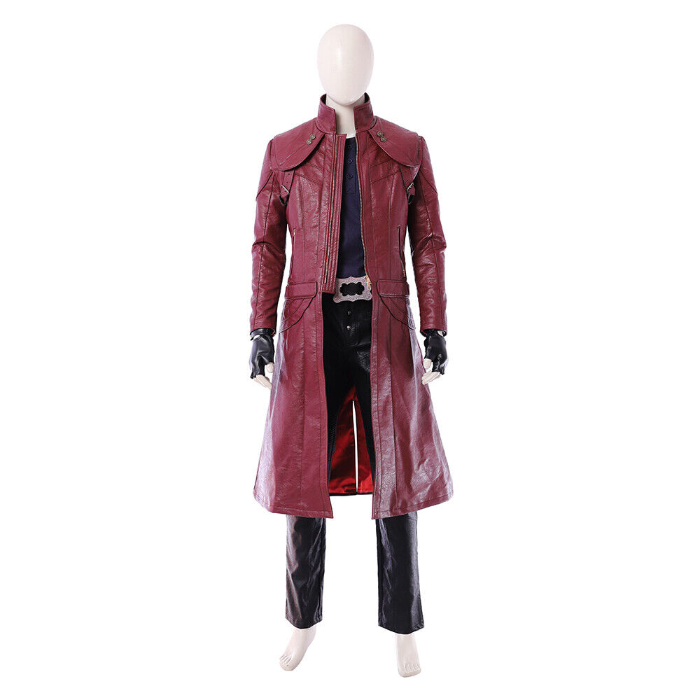 New DMC Devil May Cry 5 Jacket Dante Cosplay Costume Coat Men's Shirt  Halloween Costume