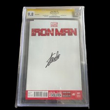 Iron Man #1 CGC SS 9.8 Stan Lee Signed Blank Sketch Variant Marvel Gillen Story