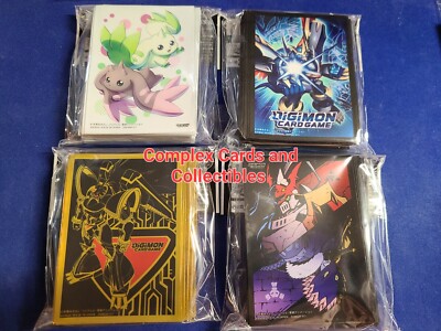 digimon tcg card sleeves Bandai Game 2021 V2 - Bundle of 4 - [TCG CCG] [PKMN MTG] They ensure that your cards are protected from wear Digimon Card Game Protector WarGreymon