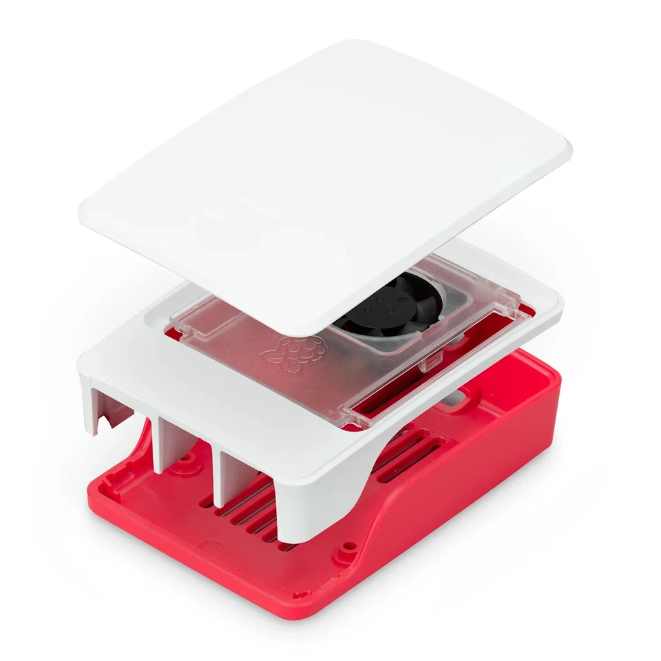 Official Raspberry Pi 5 Case Red White with Cooling Fan GPIO Access Brand New - Image 4 of 4
