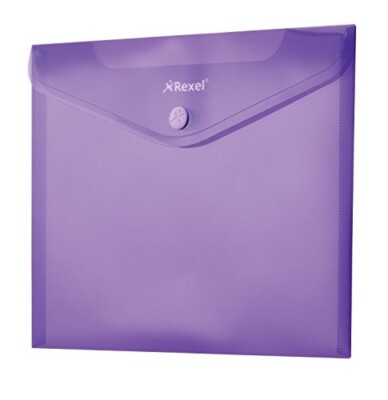 Rexel Joy A4 Dokumentenmappe Druckknopf Geldbörse - Lila (5er Pack)
