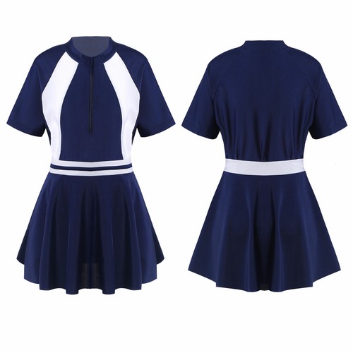 Children Cartoon Print Girls One Piece Short Sleeve Boyshorts Swimsuits Swimwear - Picture 17 of 58