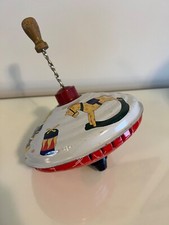 Vintage Spinning Top Jumbo Toy Box Theme Red and White Teddy Rocking Horse