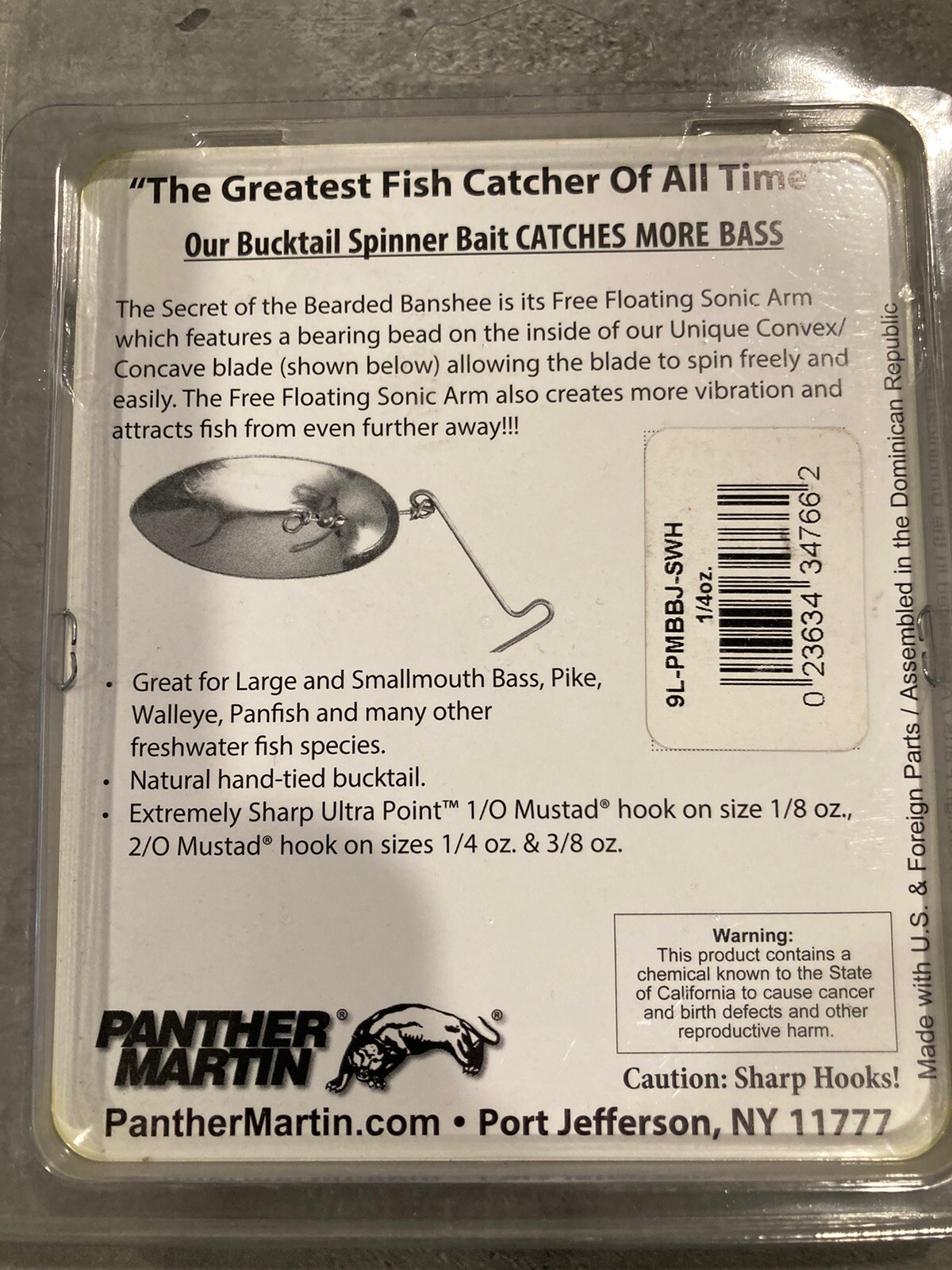 Lot of 25 Bearded Banshee 1/4 Oz Bucktail Spinner Baits - Panther Martin -Lot BZ - Image 11