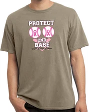 Buy Cool Shirts Breast Cancer T-shirt Protect Second Base Pigment Dyed Tee
