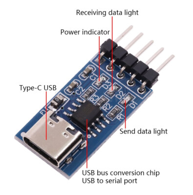 1PCS TYPE-C USB to TTL Serial Port CH340N Module CH340 DC 5V/3.3V Upgrade MCU