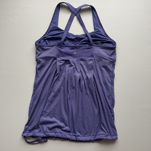Lululemon Singlet Adult CA 12 AU 16 Purple Built in Bra Pilates Yoga Women - Picture 4 of 5