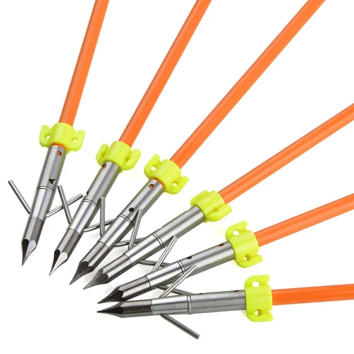 6/12pcs 30'' Bowfishing Solid Fishing Arrowheads Fiberglass Bow Archery Hunting - Picture 7 of 13