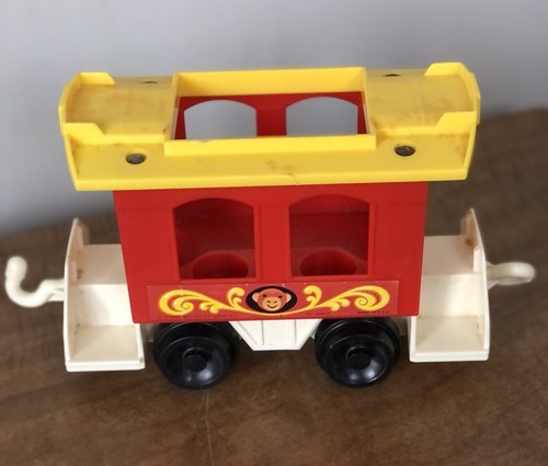 Vintage Fisher Price Little People Circus Train 991 Red Caboose 1973 - Bild 3 von 4