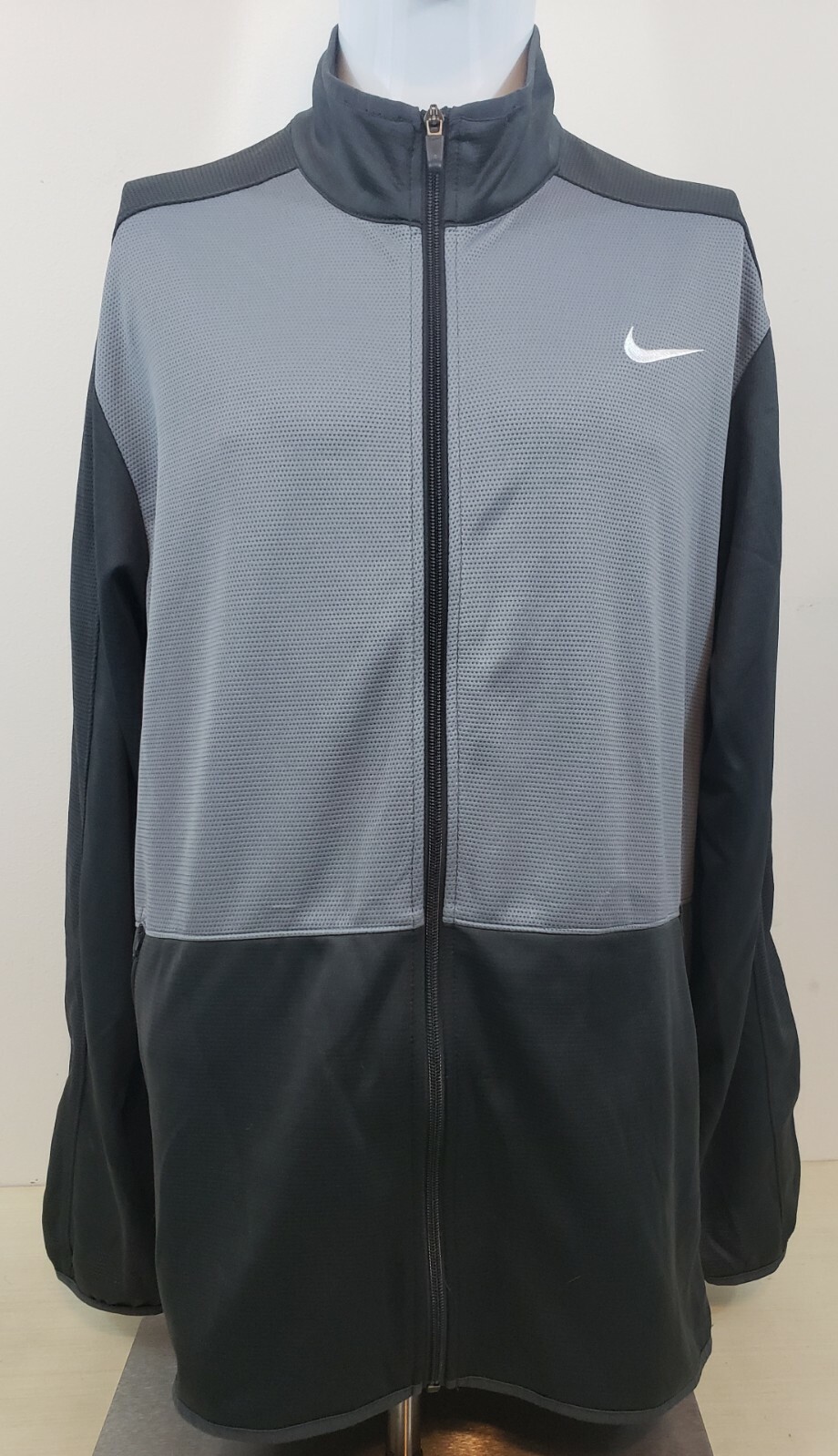 SACAI X NIKE Nike Dri Fit giacca full zip uomo XL atletica bicolore grigio ricamato swoosh
