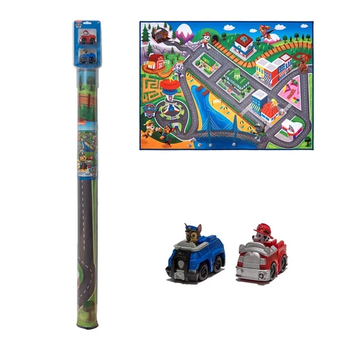 Gertmenian Nickelodeon Paw Patrol Town Tower Interactive Rug Includes 2x Cars...