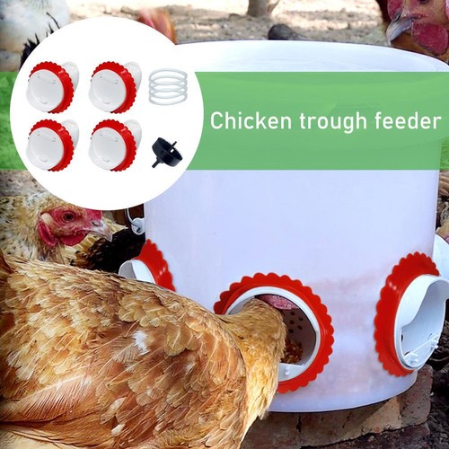 4/6/8pcs Chicken feeder Automatic Feeders No Waste For feeding GOOD port T1N1