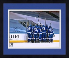 Framed Brayden Point Lightning Signed 16x20 5-OT Game-Winning Goal Photo w/Insc