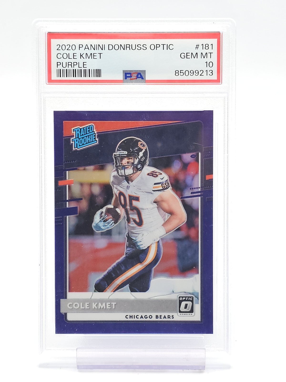 Cole Kmet Panini Donruss Optic #181 Purple