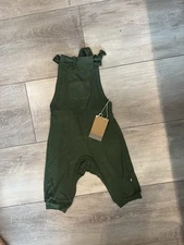 Kyte Baby Bamboo Jersey Overall Size 2T, Color Hunter Green