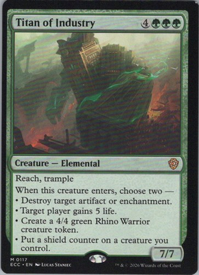 #ad MTG Normal Titan of Industry M Commander: Lorwyn Eclipsed 117 NM $1.99