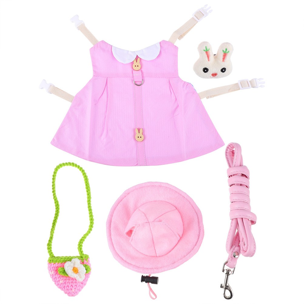 Gilet per gatti guinzaglio set accessori Adorable Rabbit Dress Up costume Pet Supplies
