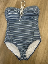 M&S Swimming Costume, Women’s Size 16, Strapless, Padded, Blue, Marks & Spencer