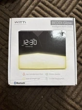 Witti Beddi Style Glow Smart Alarm Clock Bluetooth Speaker USB Tested