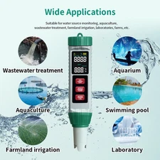 5-in-1 Water Quality Tester TDS EC PH Salinity Temp Meter for Pool Aquarium
