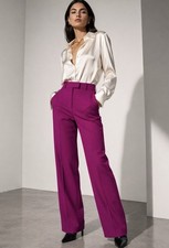 Gianni Versace Vintage MagentaPink Slim Straight Pants IT 44Made in Italy NWT