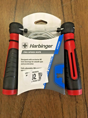 NEW Harbinger Pro Speed Professional Quality Adjustable Jump Rope 10-Foot - Red