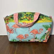 Paul Brent Coastal Life Sun N Sand Flamingos Canvas Bag water resistant
