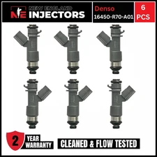 OEM Denso 16450-R70-A01 Fuel Injectors Set of 6 for 07-14 Honda Accord Rebuilt