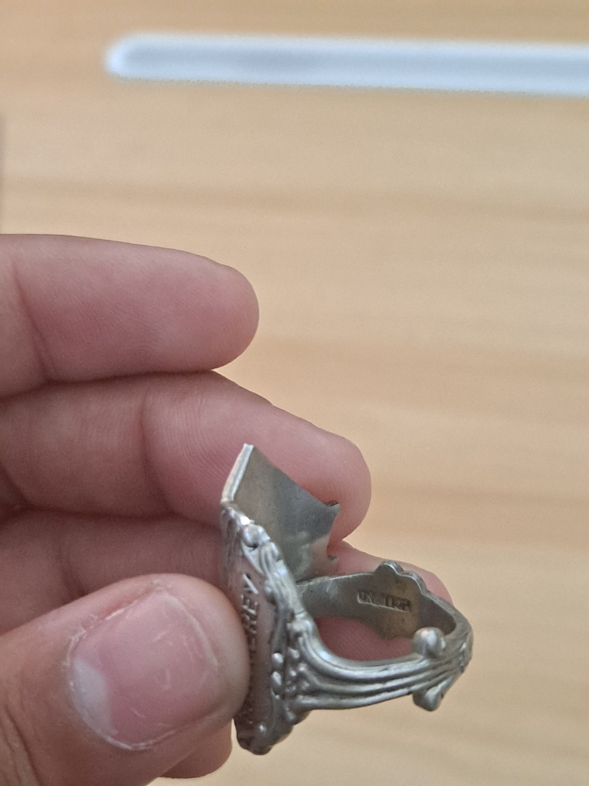 Handmade Spoon Ring Silver Plated - image 8