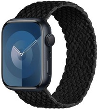 Braided Solo Loop Band for Apple Watch Series 11 10 9 8 7 6 5 4 SE 3 2,XS Black